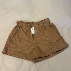 Brand new with tags Abercrombie vegan leather shorts in size large